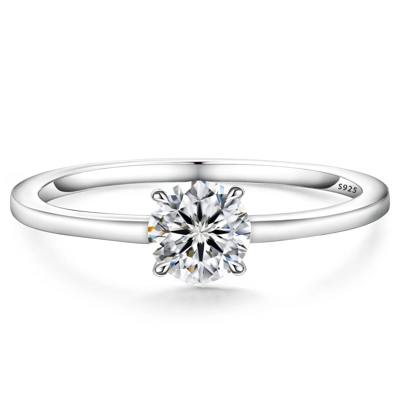 0.5/1.0/2.0 Carats VVS1 Moissanite Rings for Women 0174 KRKC