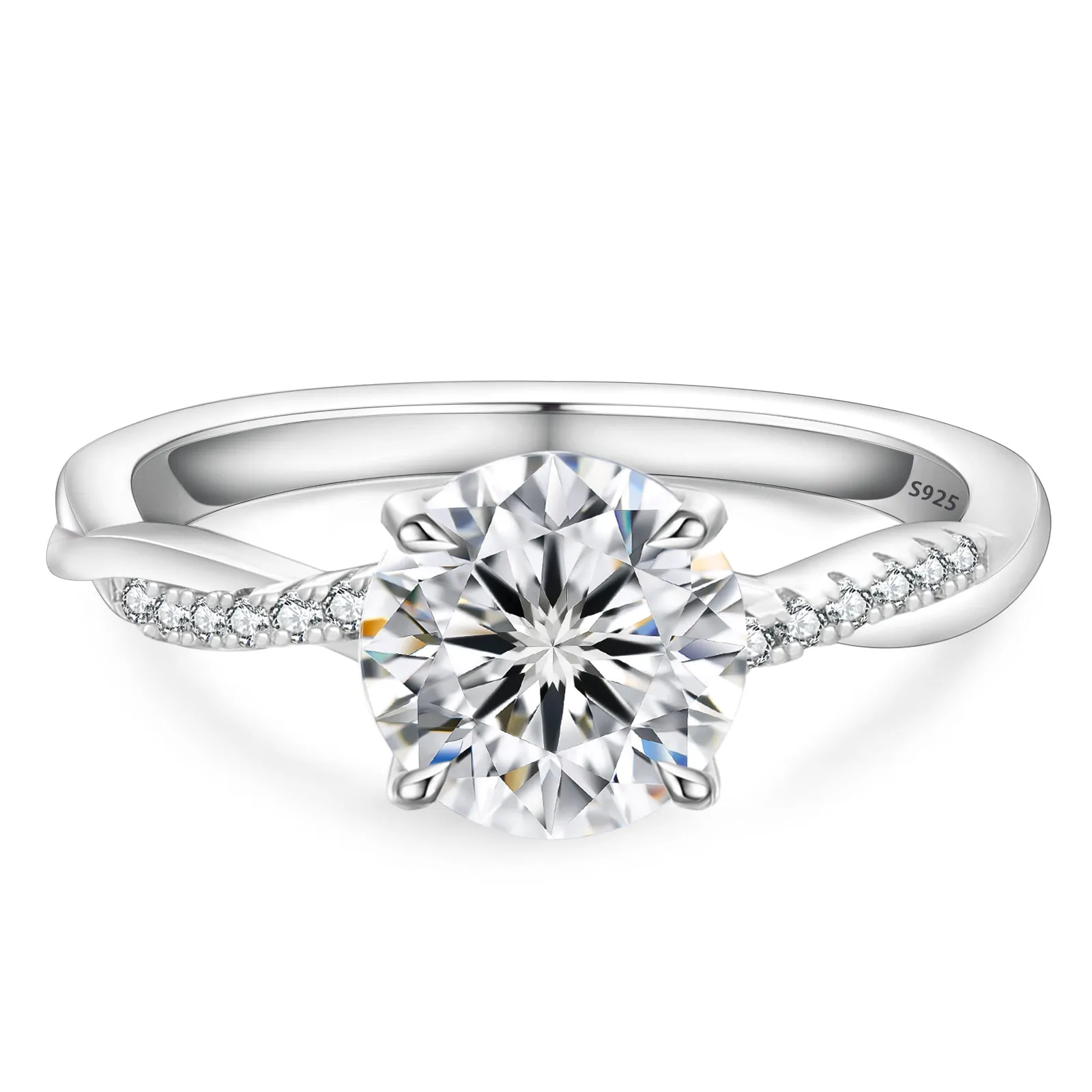 1.0/2.0 Carats VVS1 Moissanite Rings for Women 0178 KRKC