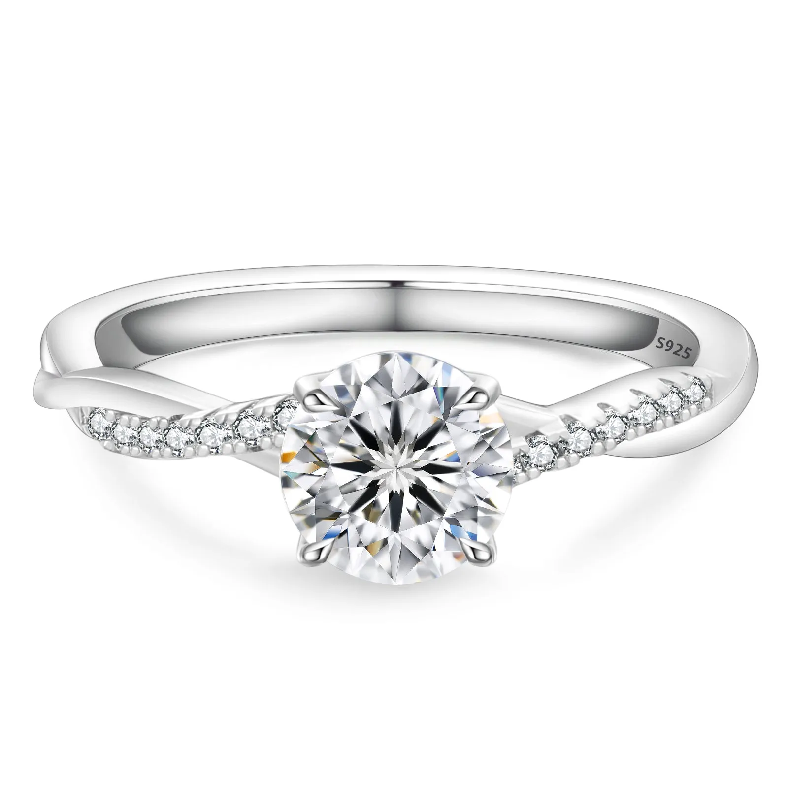 1.0/2.0 Carats VVS1 Moissanite Rings for Women 0178 KRKC