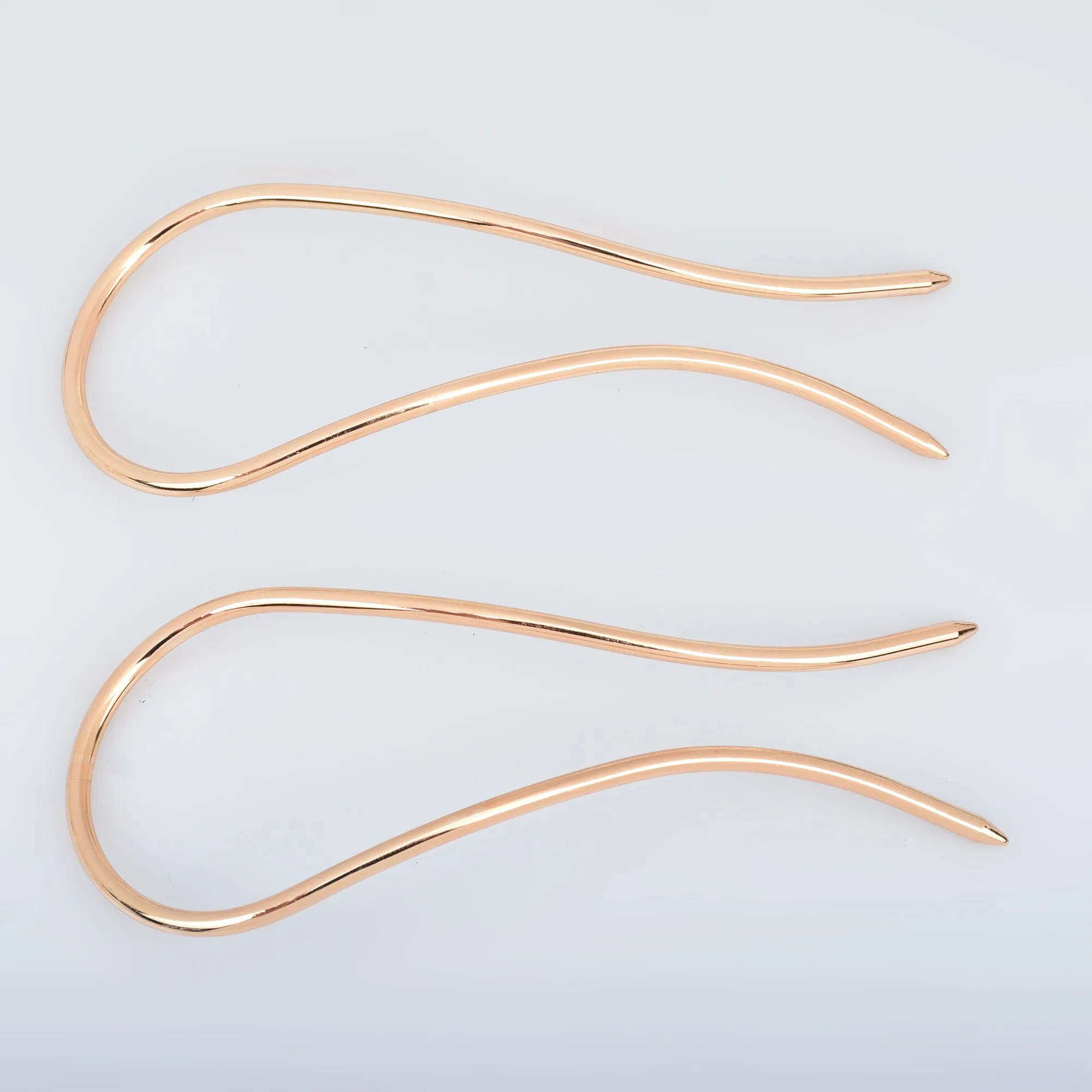 105*40mm Brass U shape Hairpin Hair Barrette Hair Stick Long Hair Accessories Ladies Hair Jewelry 5pcs 102920