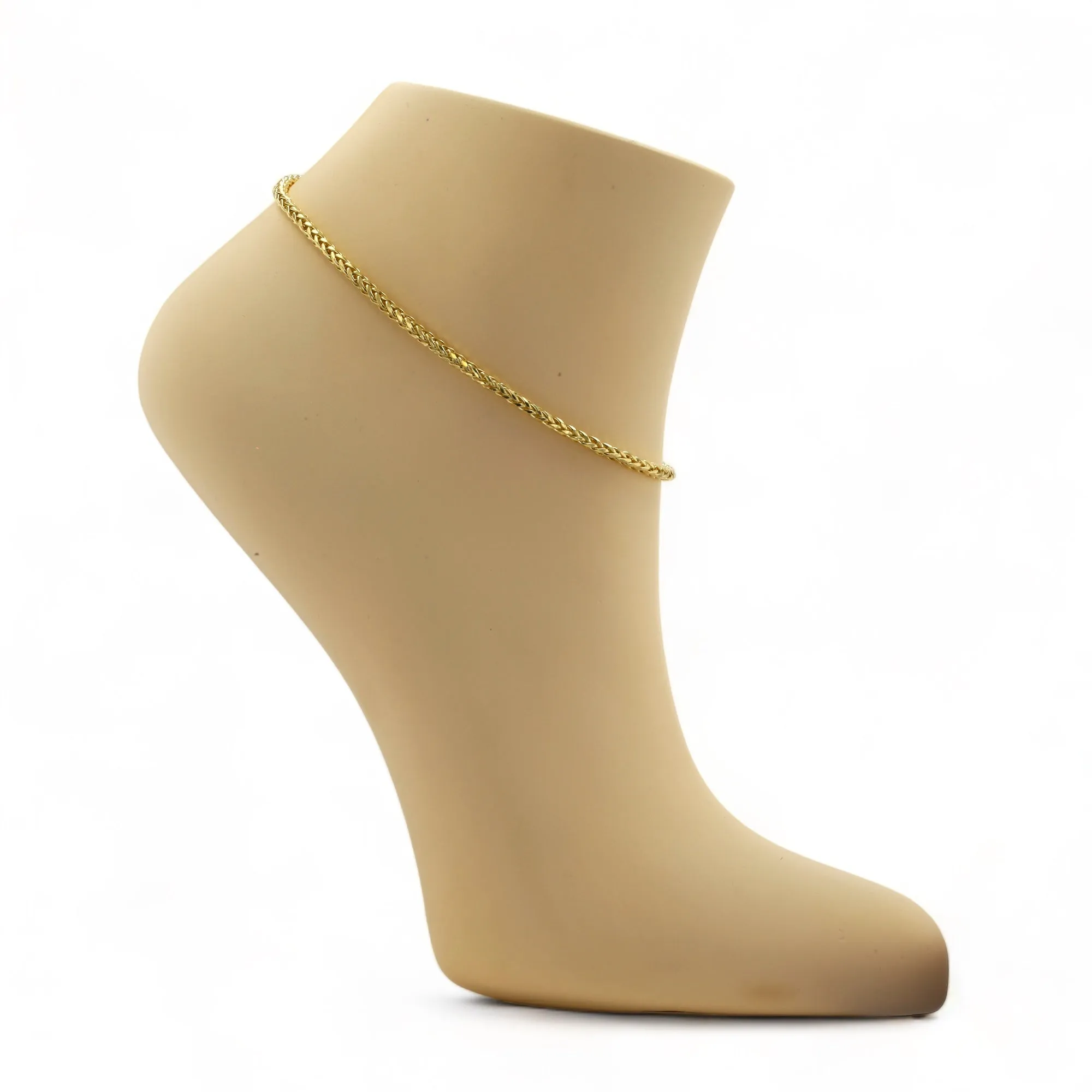 10K Yellow Gold Palm Anklet Bracelet-226760