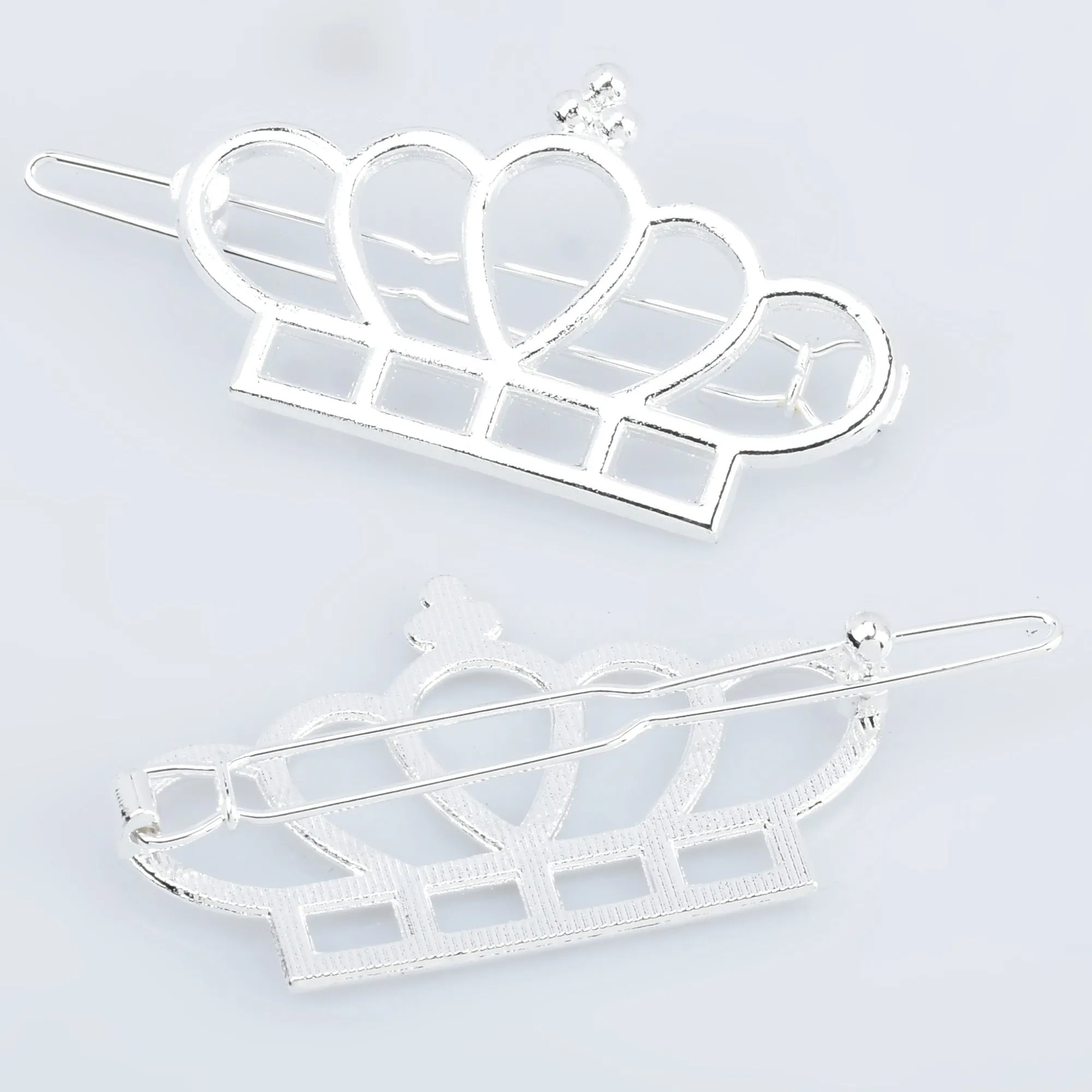 1*1 3/4 Alloy Crown hair clip Hair Jewelry Geometric Hairpin Hair Barrette Hair Accessory Hair Accessory Supply 5pcs 102914