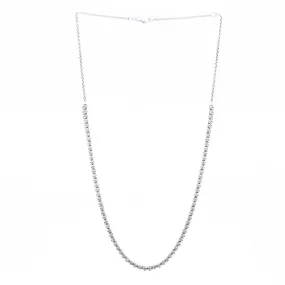 15-16.5 INCH 14K WHITE GOLD DIAMOND TENNIS CHOKER 1.64CTW