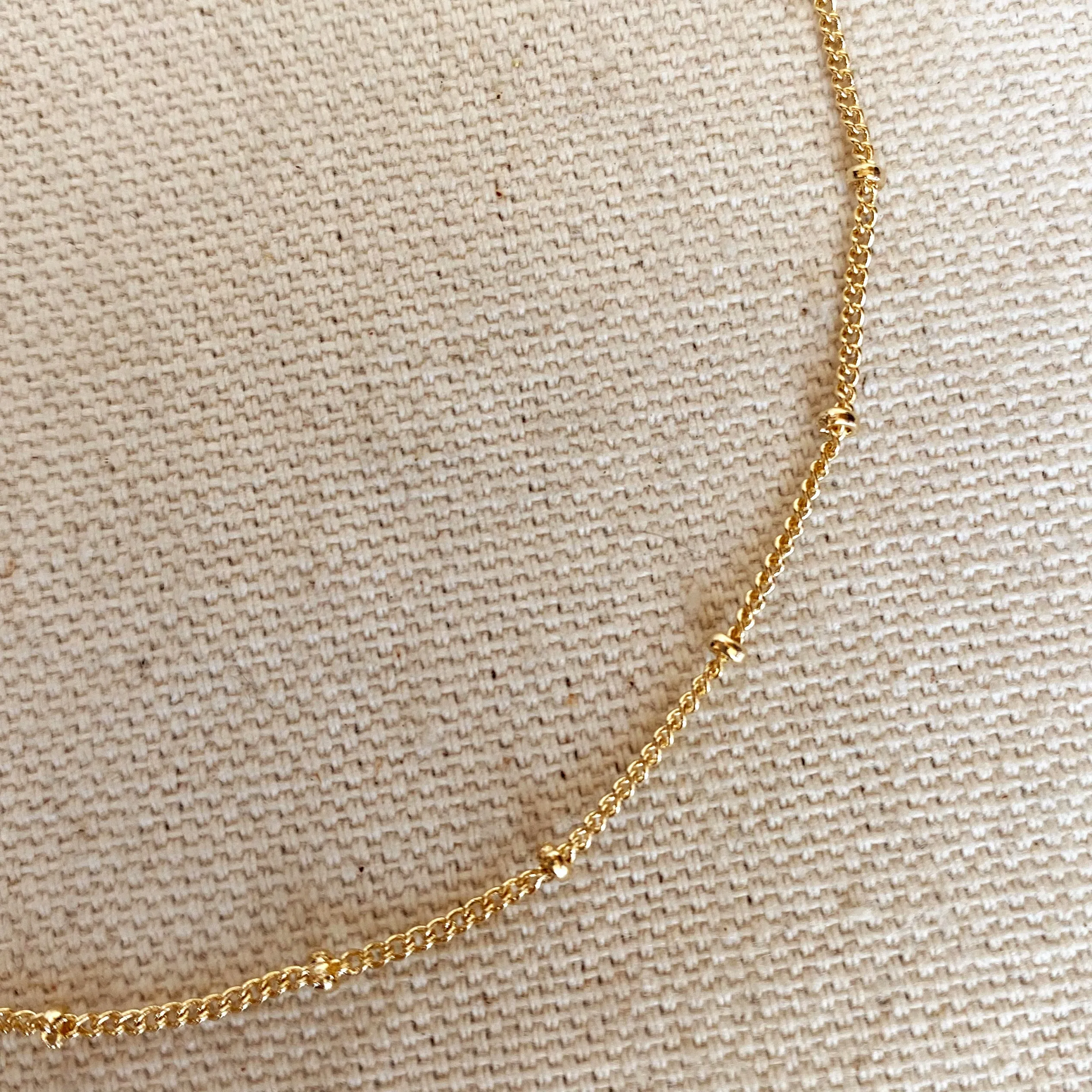 18k Gold Filled Satellite Chain Anklet