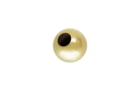 5.0mm Bead Gold-Filled 1.5mm Hole, (10 Pack) Wholesale Jewelry Making Beads