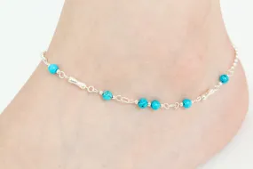 925 peanut ball anklet-bn