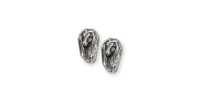 Afghan Hound Earrings Jewelry Sterling Silver Handmade Dog Earrings AF9-E