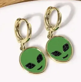 Alien Huggie Earrings