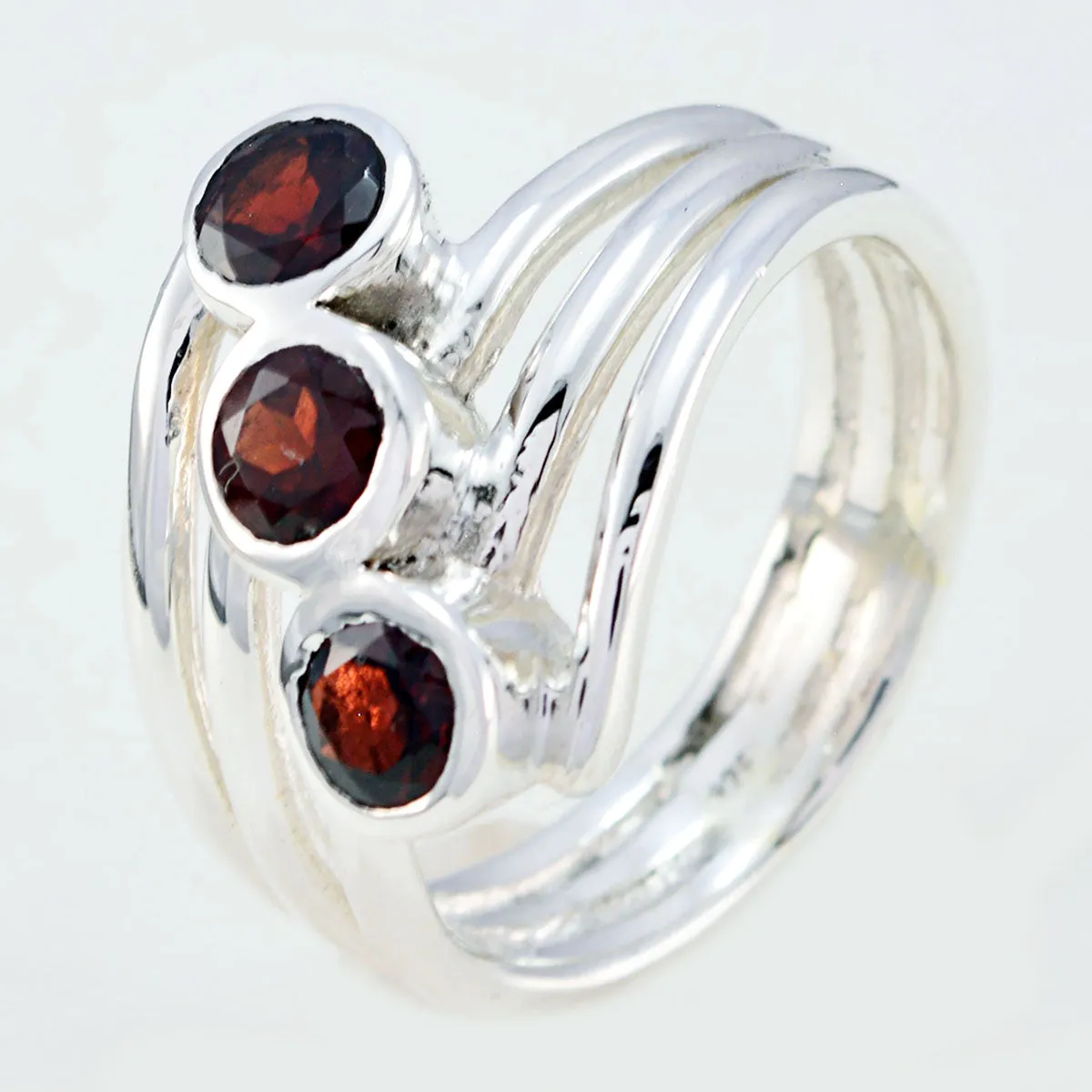 Appealing Gemstone Garnet Sterling Silver Rings Coordinates Jewelry