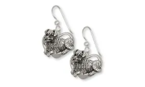 Australian Shepherd Earrings Jewelry Sterling Silver Handmade Dog Earrings AU11-E