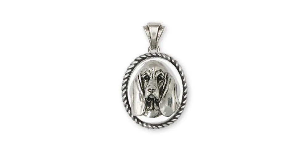 Basset Hound Pendant Jewelry Sterling Silver Handmade Dog Pendant BAS3-VP