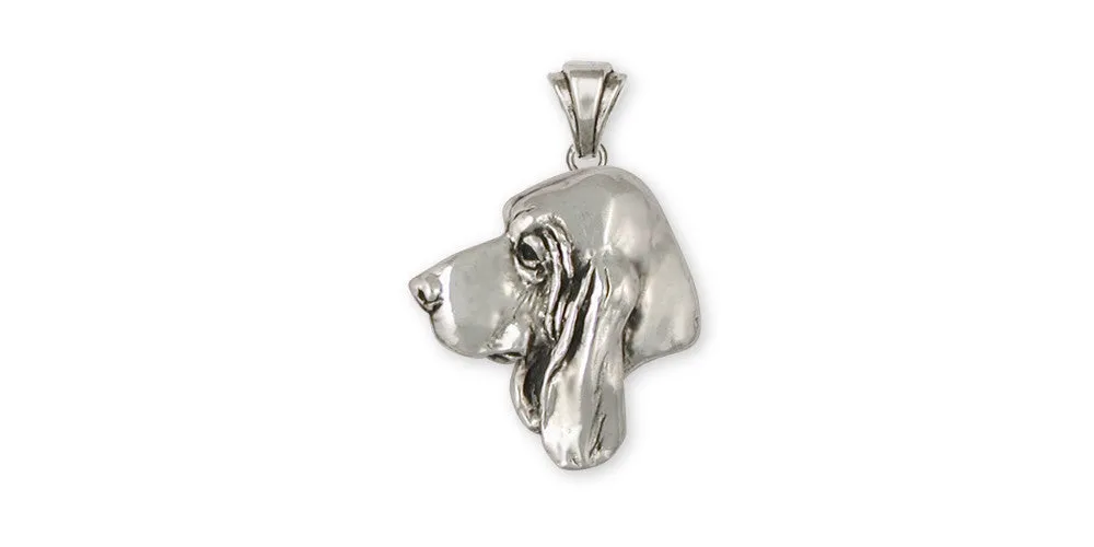 Basset Hound Pendant Jewelry Sterling Silver Handmade Dog Pendant BAS7-P