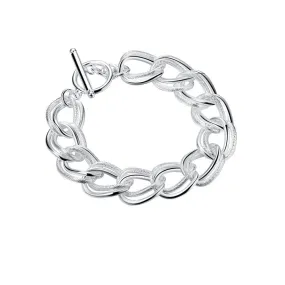 Beautiful Double Twist Chain Bracelet - 925 Sterling Silver