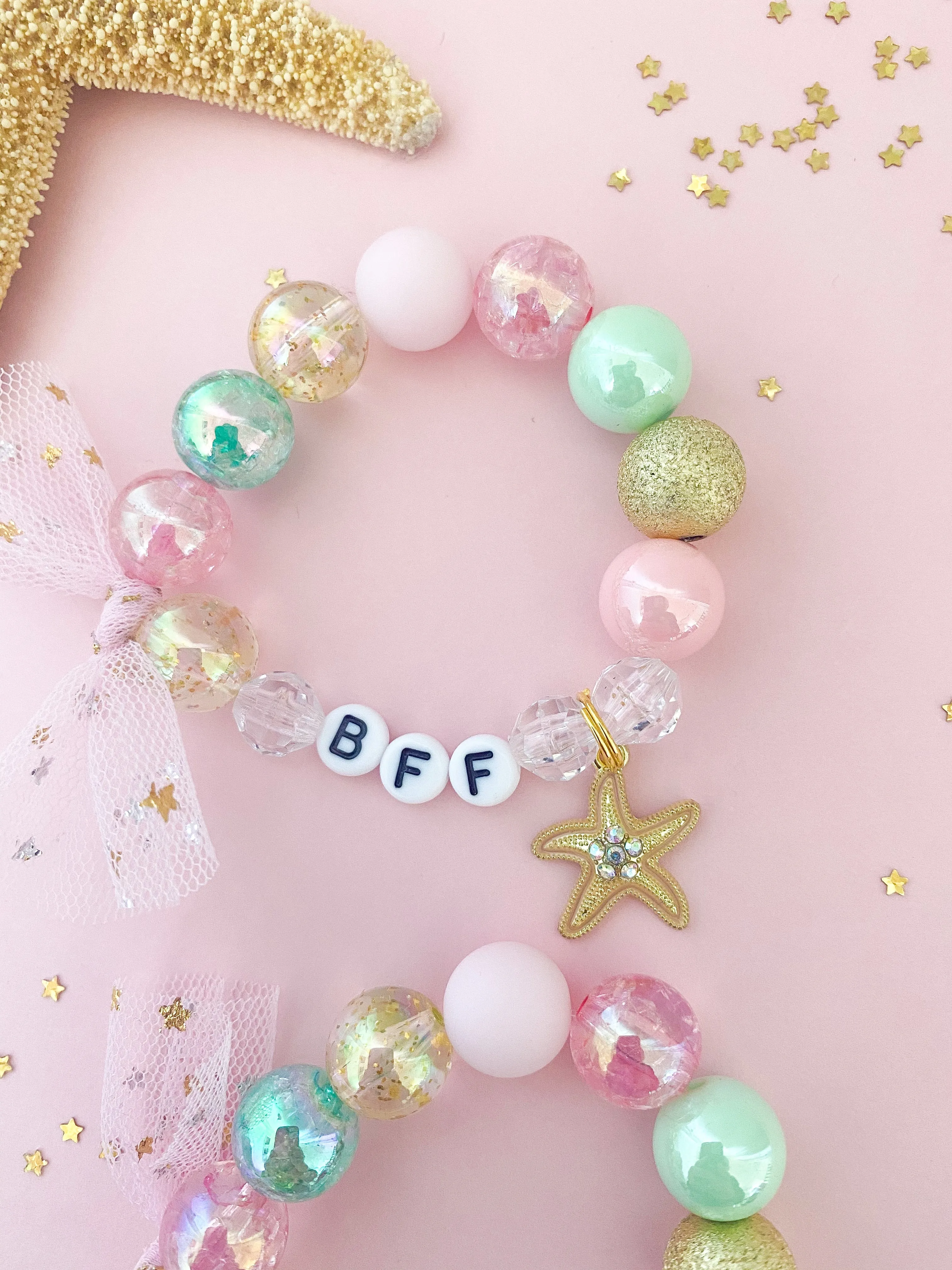 BFF Bracelets with Starfish Charm - Set of 2