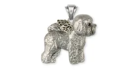 Bichon Frise Angel Pendant Jewelry Sterling Silver Handmade Dog Pendant BF21-AP