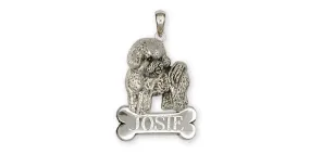 Bichon Frise Pendant Jewelry Sterling Silver Handmade Dog Pendant BF15-NP