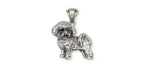 Bichon Frise Pendant Jewelry Sterling Silver Handmade Dog Pendant BF3-P