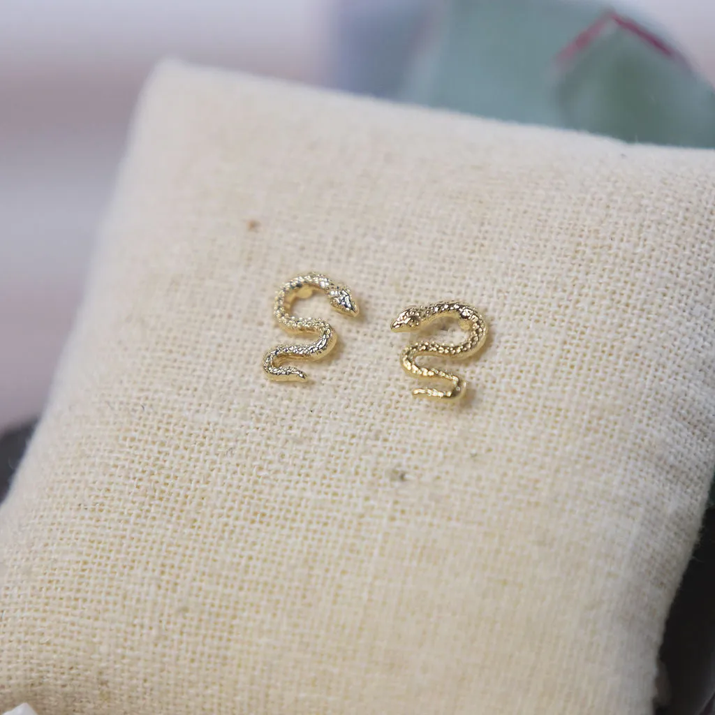 Bindi Trendy Snake Stud Earrings