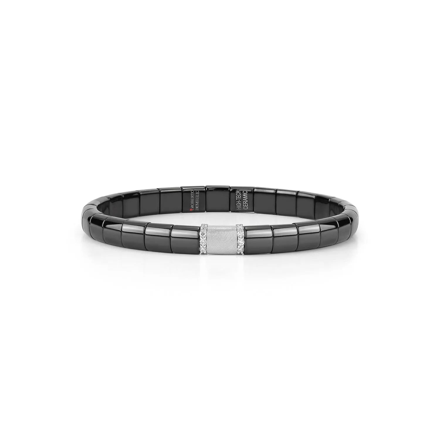 Black Ceramic Bracelet with Diamonds