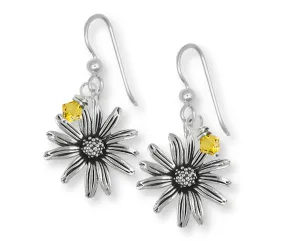 Black Eyed Susan Earrings Jewelry Sterling Silver Handmade Flower Earrings BES1-BDE