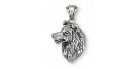 Border Collie Pendant Jewelry Sterling Silver Handmade Dog Pendant BDC6-P