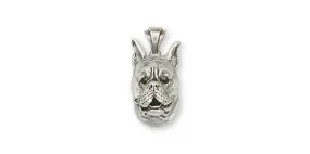 Boxer Pendant Jewelry Sterling Silver Handmade Dog Pendant BX8-P