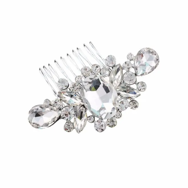 Bridal Wedding Diamond Pearl Hairpin Hair Clip Comb Jewelry