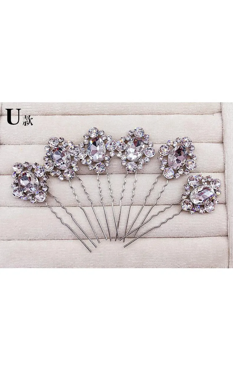 Bride Jewelry Rhinestone Headdress Hairpin Jewelry-860037