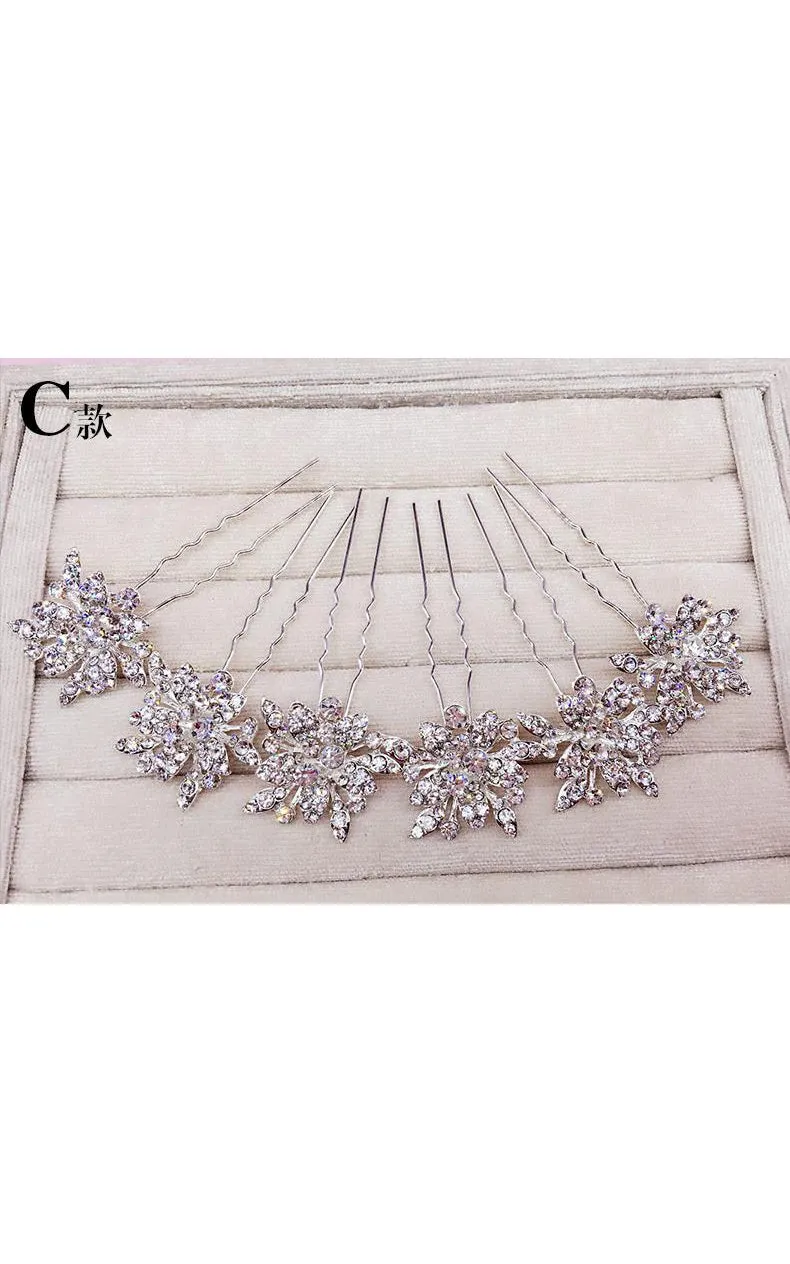 Bride Jewelry Rhinestone Headdress Hairpin Jewelry-860037