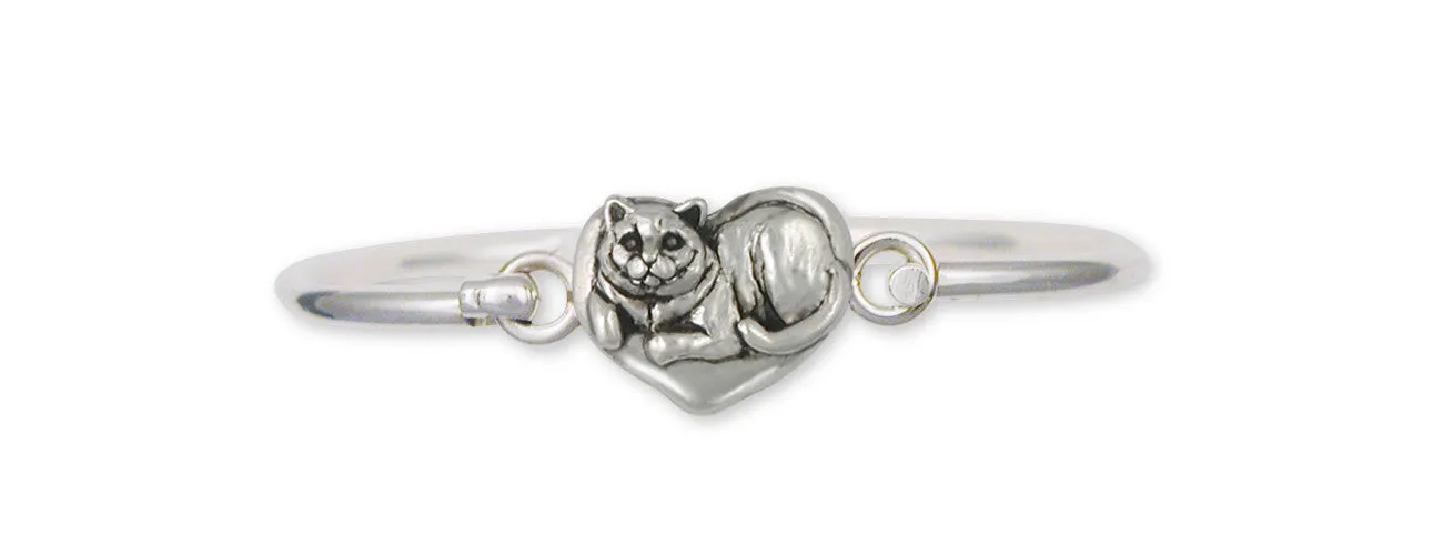 British Shorthair Bracelet Jewelry Sterling Silver Handmade Cat Bracelet BRS2-HB