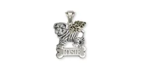 Bulldog Angel Pendant Jewelry Sterling Silver Handmade Dog Pendant BD27-ANP