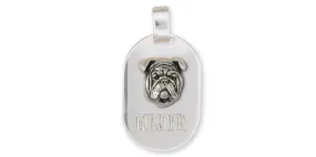 Bulldog Pendant Jewelry Sterling Silver Handmade Dog Pendant BD19-DT