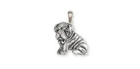 Bulldog Pendant Jewelry Sterling Silver Handmade Dog Pendant BD29-P