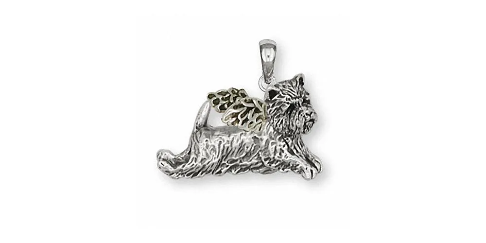 Cairn Terrier Angel Pendant Jewelry Sterling Silver Handmade Dog Pendant CNWT11-AP