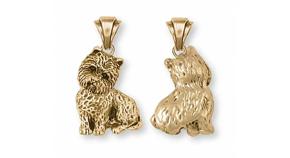 Cairn Terrier Pendant Jewelry 14k Gold Handmade Dog Pendant CNWT7-PG