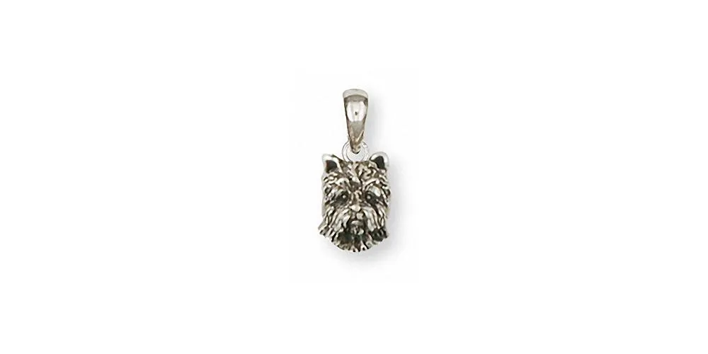 Cairn Terrier Pendant Jewelry Sterling Silver Handmade Dog Pendant CNWT27-P