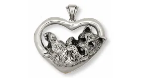 Cairn Terrier Pendant Jewelry Sterling Silver Handmade Dog Pendant CY11-P