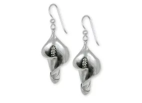 Calla Lily Jewelry Sterling Silver Calla Lily Earrings Handmade Flower Jewelry CAL2-E