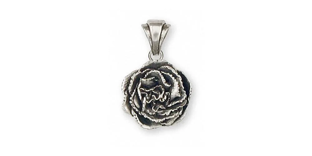 Carnation Pendant Jewelry Sterling Silver Handmade Flower Pendant CN1-P