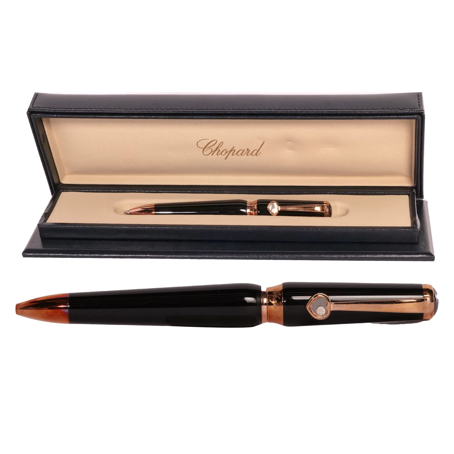 CHOPARD HAPPY DIAMOND BALLPOINT PEN IN BLACK