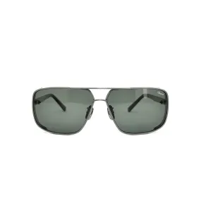 Chopard Men's Black Metal Rectangle Sunglasses SCHA80M/64K