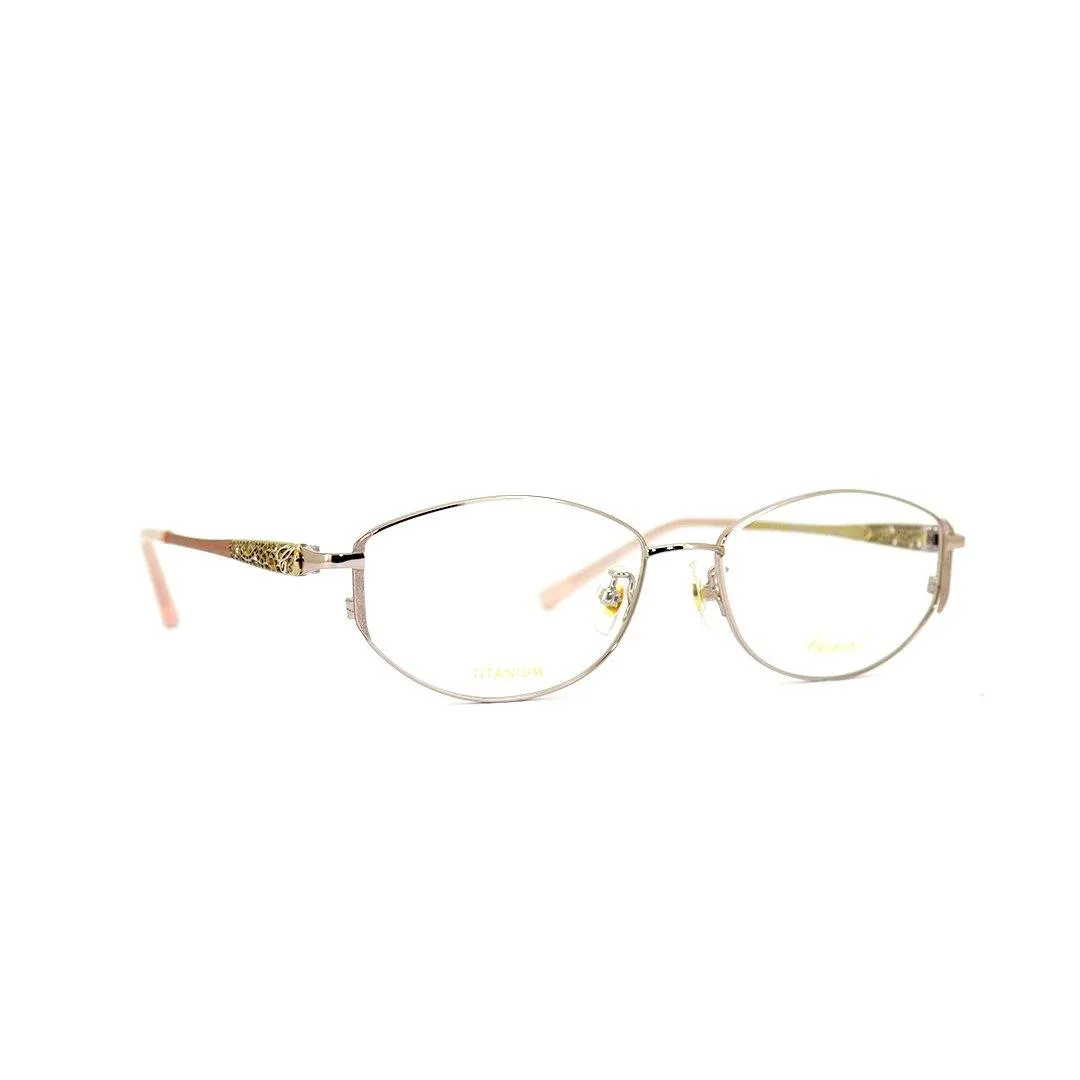 Chopard Men's Gold Titanium Oval Eyeglasses VCHD34J/C0L27