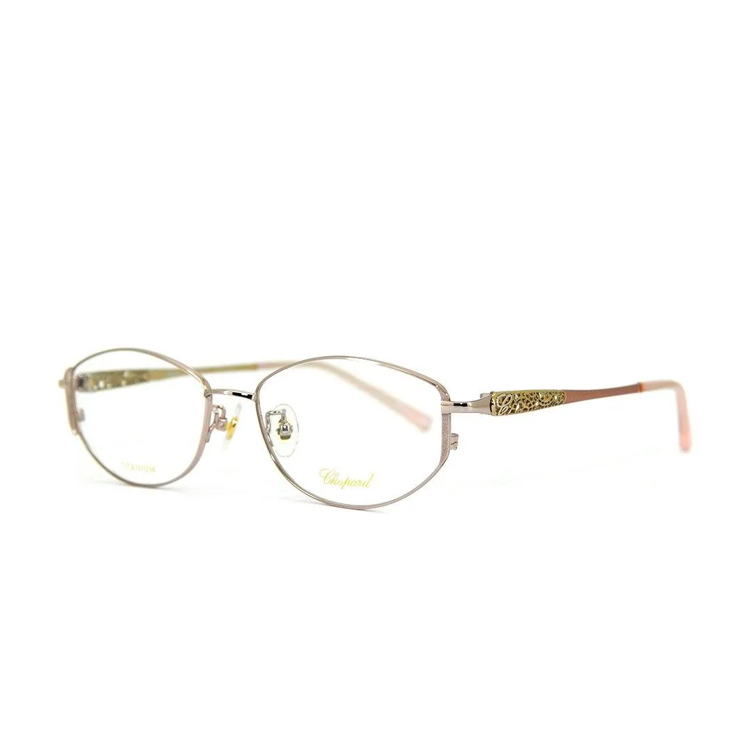 Chopard Men's Gold Titanium Oval Eyeglasses VCHD34J/C0L27