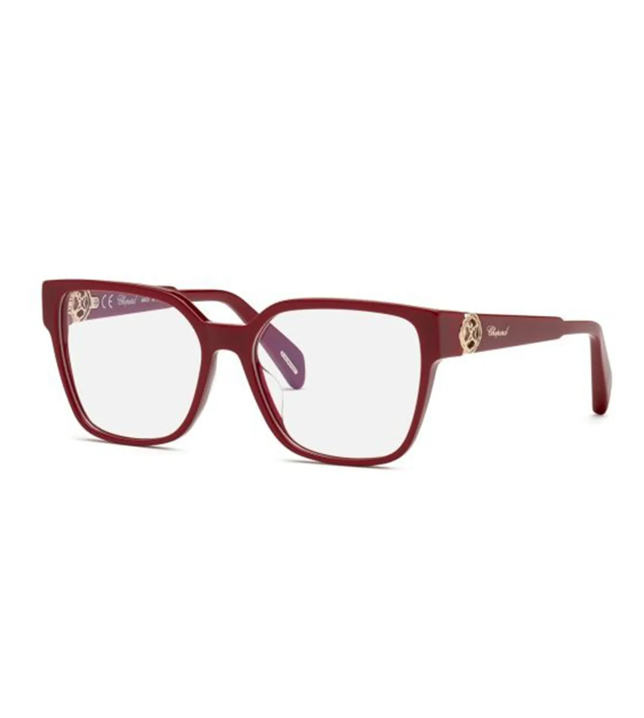 Chopard Unisex Burgundy Rectangular Optical Frame