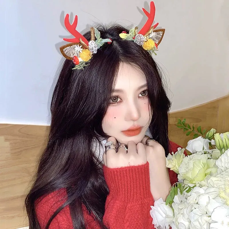 Christmas Headdress Butterfly Branches Headband Hairpin LJC3