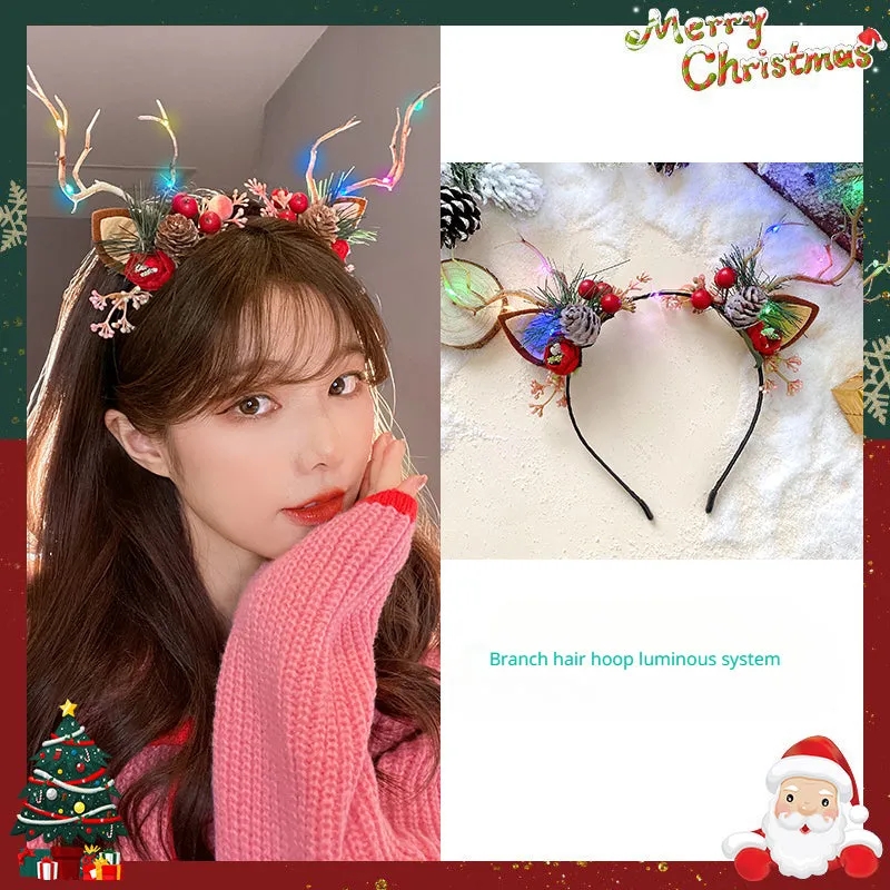 Christmas Headdress Butterfly Branches Headband Hairpin LJC3