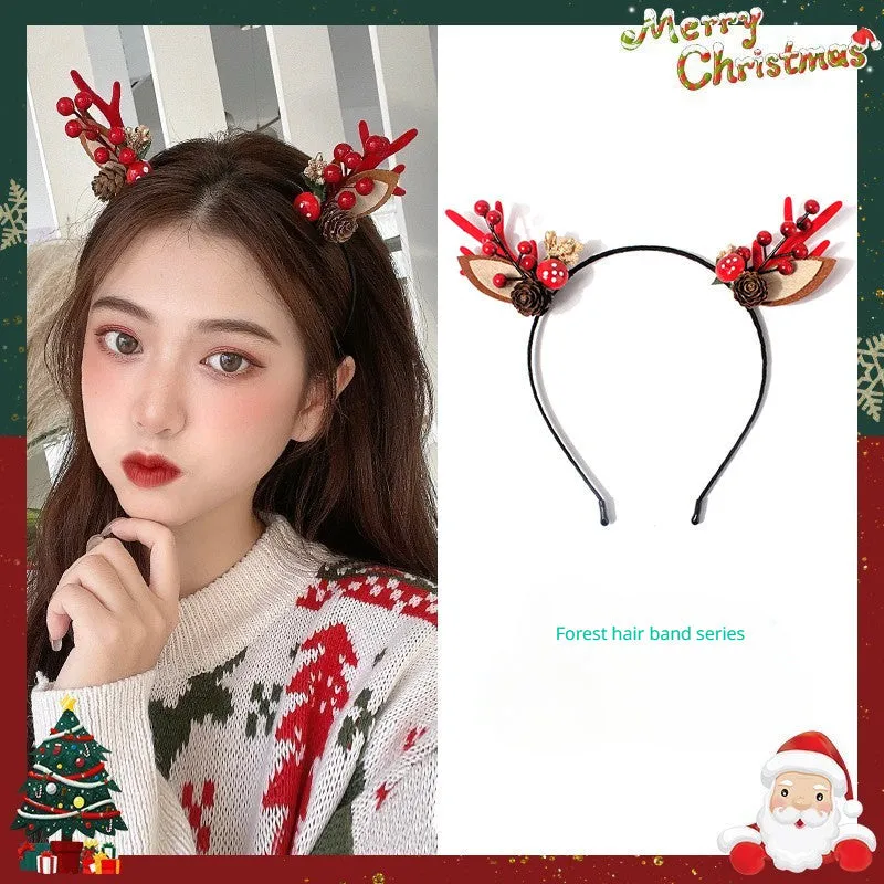 Christmas Headdress Butterfly Branches Headband Hairpin LJC3