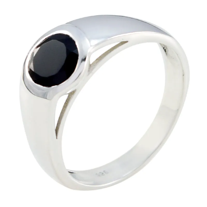 Classy Gemstone Black Onyx Solid Silver Rings Indian Gold Jewelry