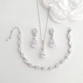 Clear CZ Jewelry Set-Mary