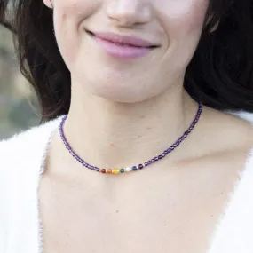 Crown Chakra Gemstones Choker